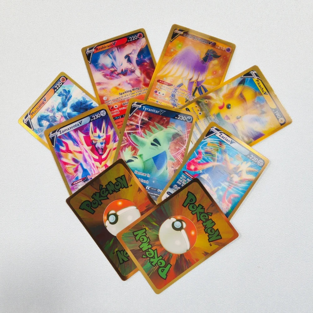 New Pokemon 3D Shining Rainbow Cards English Vmax Gx Charizard Pikachu Trading Game Collection Battle Card Children Toys Gift