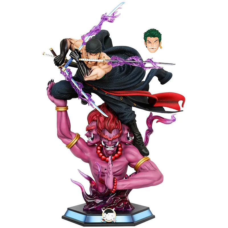 50cm Anime One Piece Roronoa Zoro Three-blade Sa-maximum Style: Asura 3 Knives Flow Ver. GK PVC Action Figure Statue Toys Doll