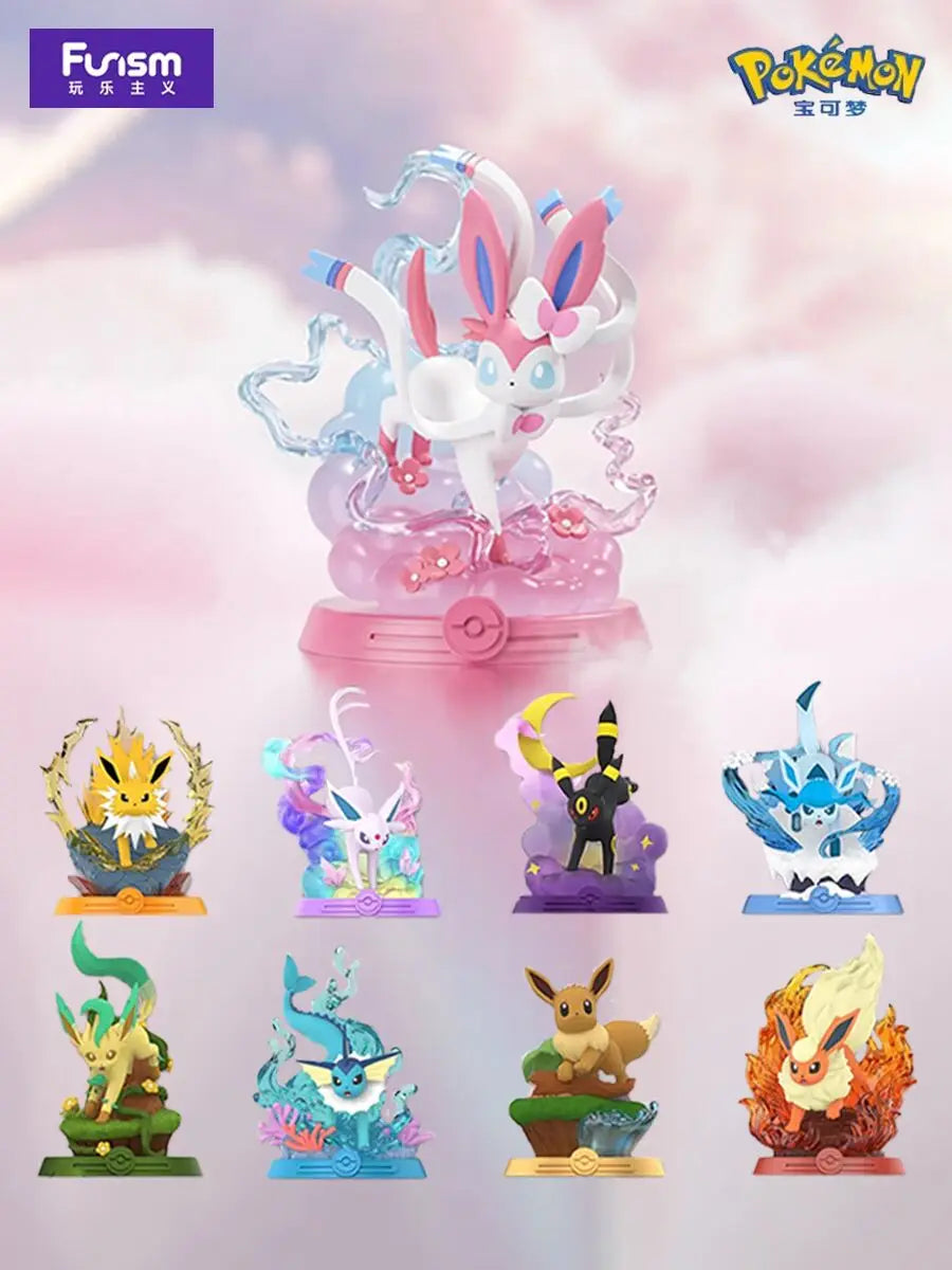 9 Style Pokemon Eeveelution Espeon Sylveon Glaceon Leafeon Vaporeon Umbreon Flareon Pokémon Model Anime Figure Ornaments Toy