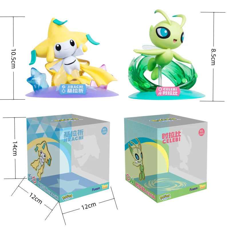 Pokemon Anime Jirachi Celebi Action Figures Collect Model Ornaments Children's Toys Birthday Gifts