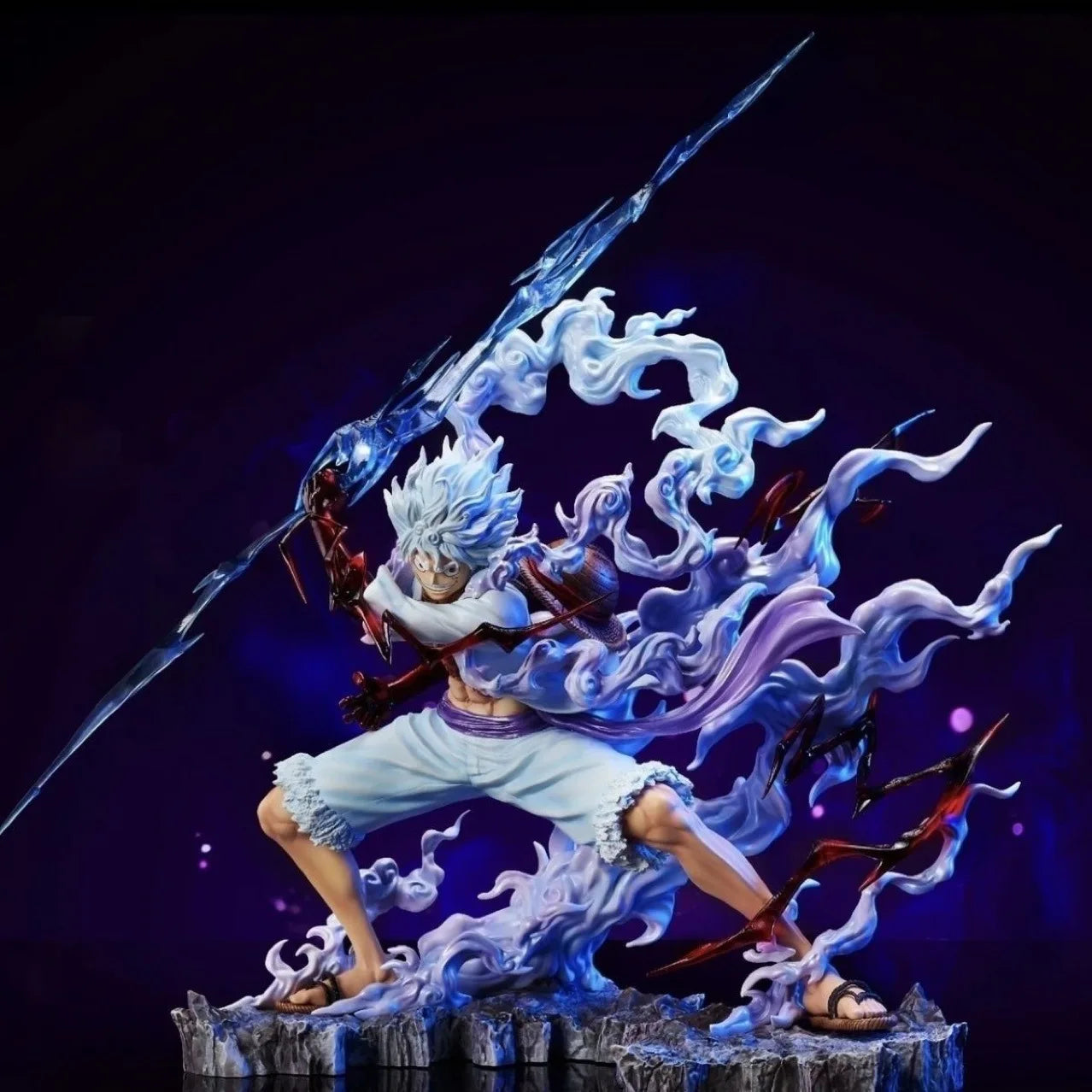 25cm One Piece Raiden Five Gear Nica Lightning Luffy Action Figure Model Statue Doll Toys Collection Decoration Model Toys Gift luffy gear 5 figure