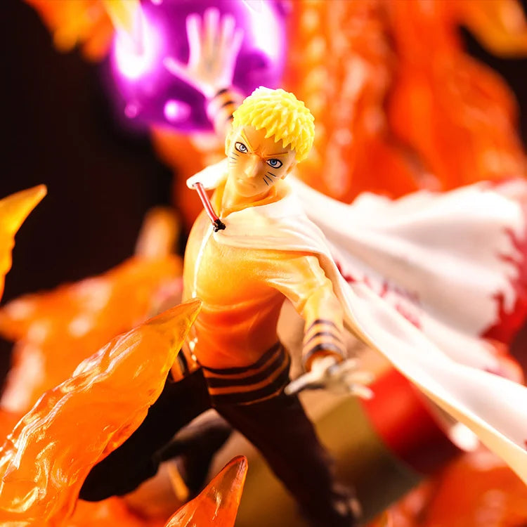 Naruto Shippuden  Anime Model Uzumaki Naruto Tailed Beast Bijuu Mode Action Figure 40cm Statue Collection Toy Kyubi Kurama Figma