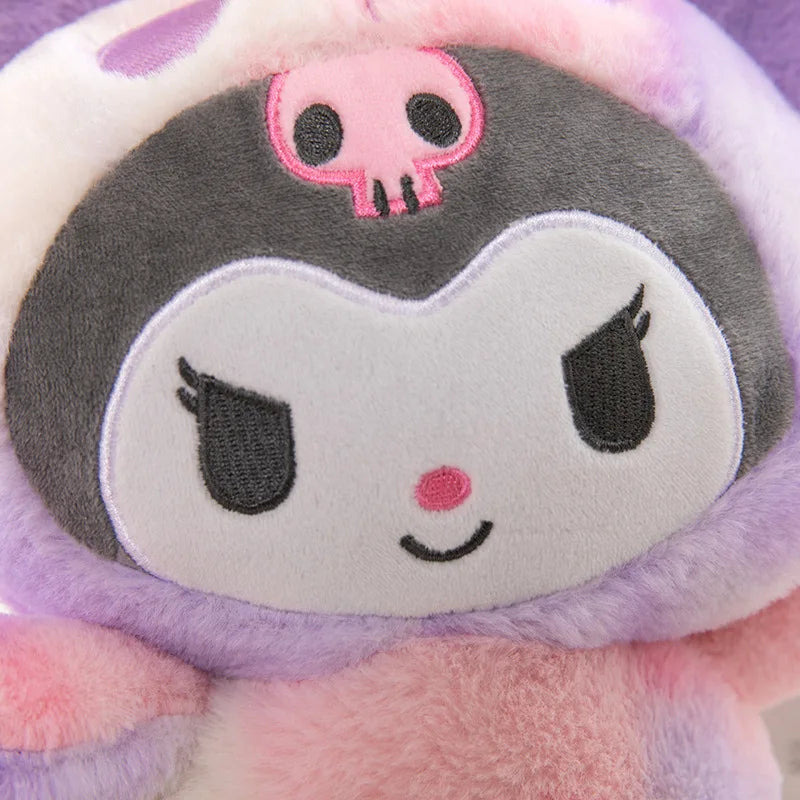 25CM Sanrio Kuromi Stuffed Plush Animal Dolls Hello Kitty Melody Cinnamoroll Plushies Decoration Room Pillow Kids Birthday Gifts