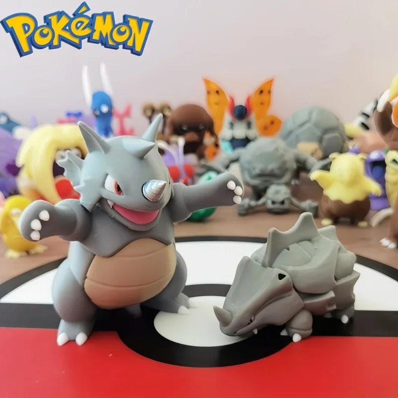 Pokemon Rhyhorn Rhydon Anime World 1:20 Action Figure Cute Doll 3d Print Model Desktop Collection Kids Toys Birthday Gifts