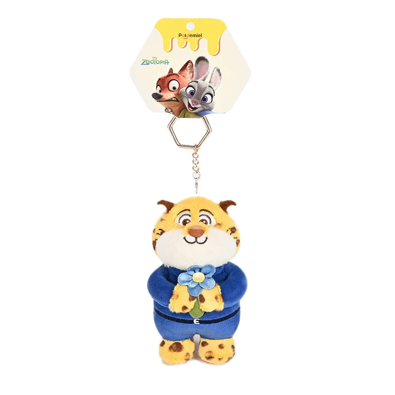 Disney Zootopia Judy & Nick Plush Keychain -Soft Stuffed Animal Toy, Cute Collectible Gift for Kids & Fans
