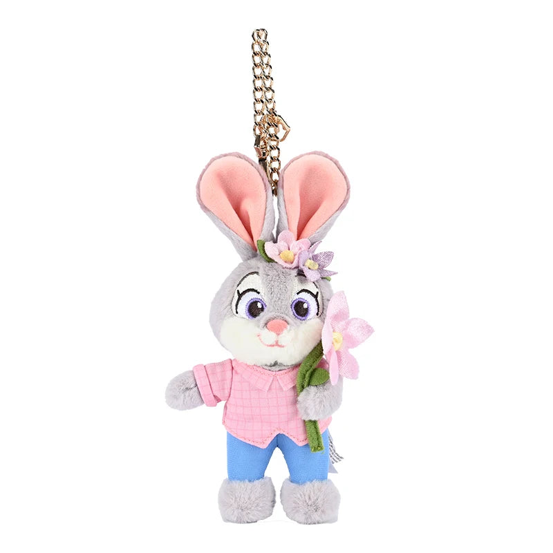 Disney Zootopia Judy & Nick Plush Keychain -Soft Stuffed Animal Toy, Cute Collectible Gift for Kids & Fans