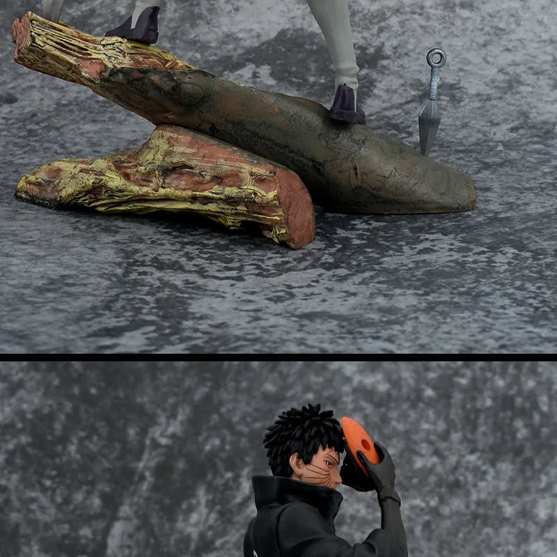 Naruto Anime Figure 26cm Obito Uchiha Tobi Head Changeable Action Figurine Pvc Statue Model Desktop Decoration Toy Gift For Kid