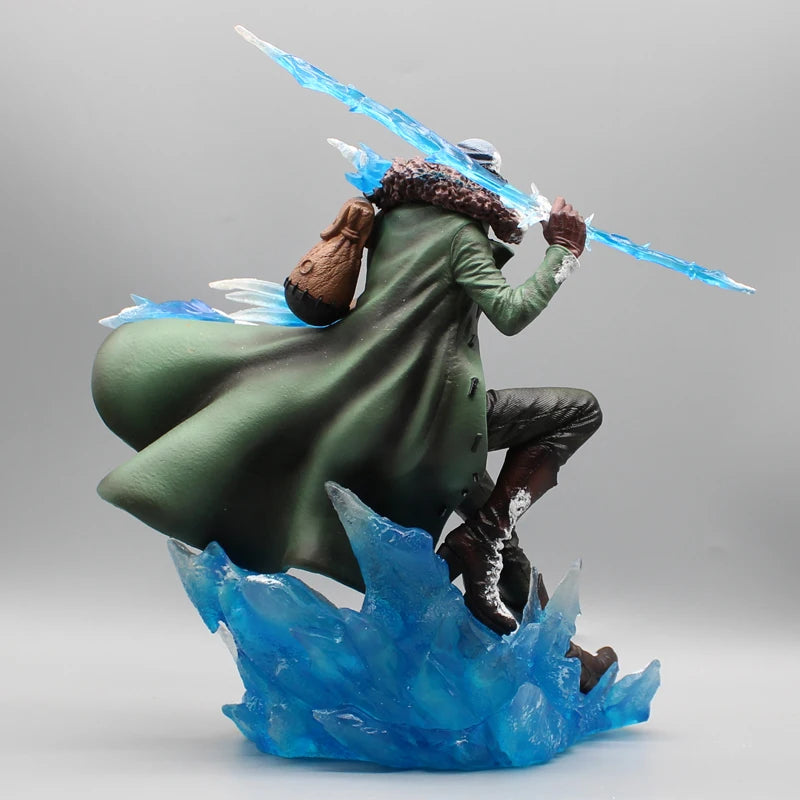One Piece Aokiji Kuzan Anime Figures 2 Heads 30cm Gk Figurine Pvc LED Luminous Model Statue Collection Toy Christmas Gift