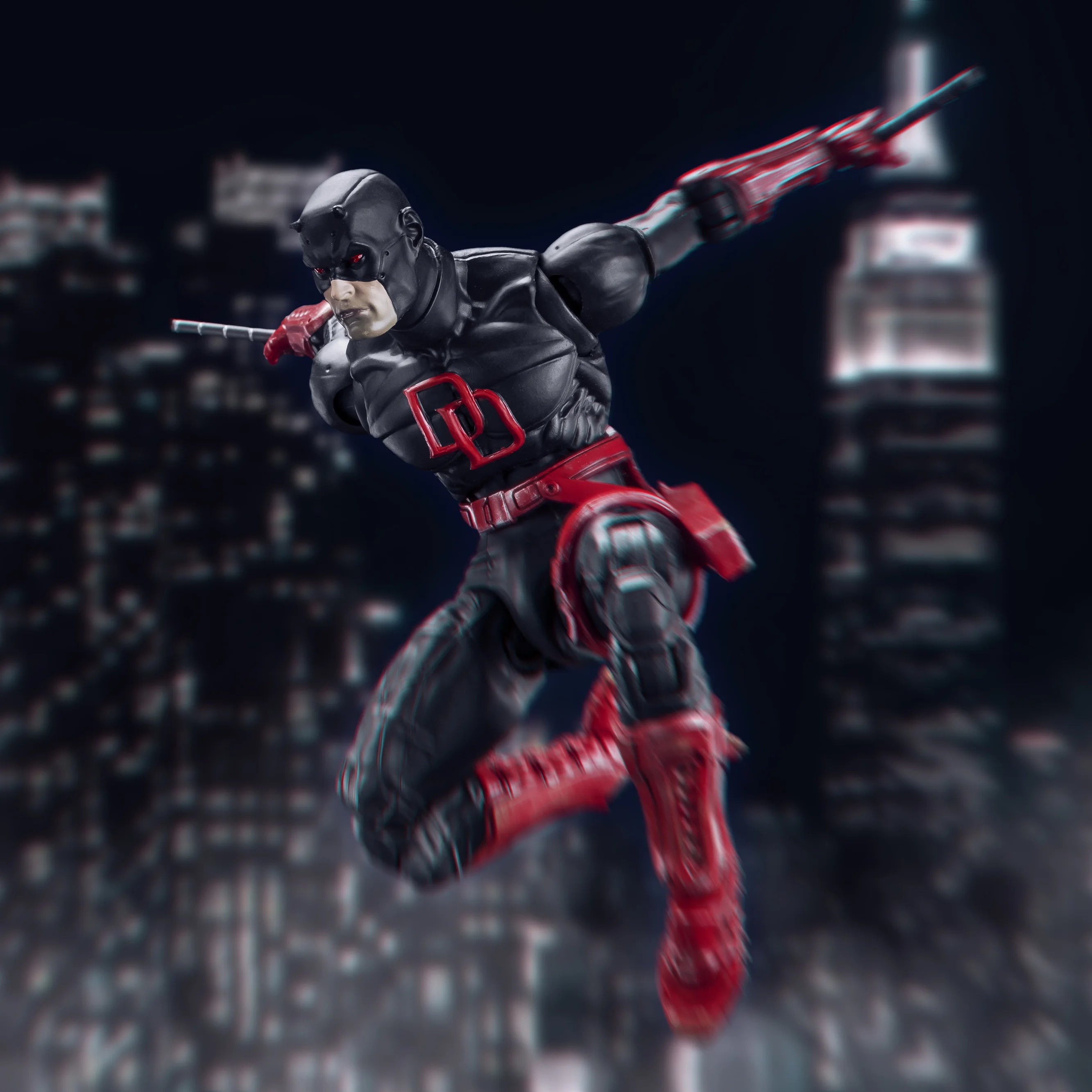 In Stock - FlefToys Marvel Daredevil Classic Red Shadowland Reborn Black 8