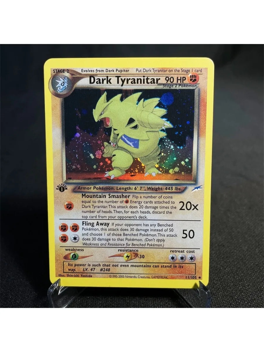 Pokémon Cards Foil Flash Card Neo Destiny Series Celebi Dark Donphan Light Flareon Collection Cards Model Toy Gifts Proxy Card