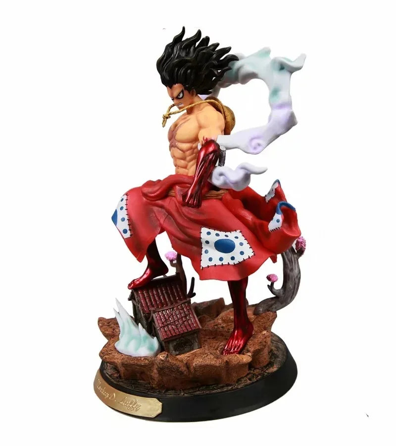 Anime One Piece Wano Luffy Gear Fourth Snakeman Battle Statue PVC Action Figure Collectible Model Kimono Luffy Figure Toys Doll