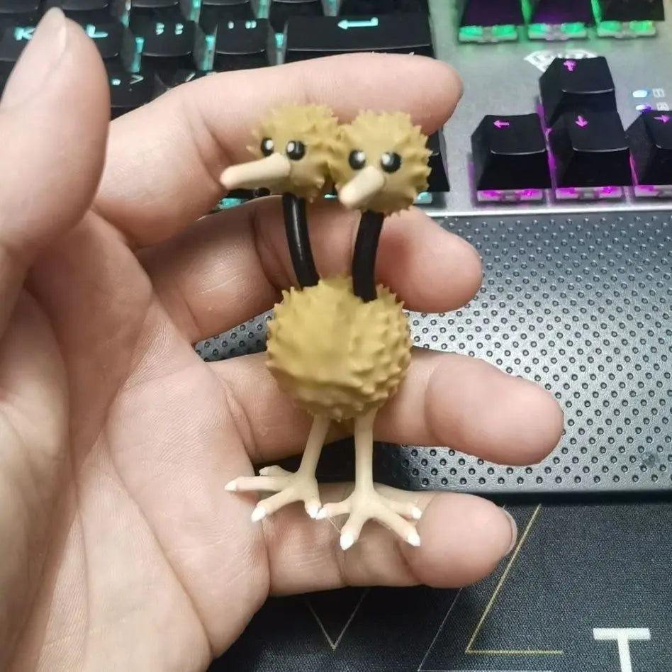 Pokemon Anime Figures Dodrio Doduo Proportion World 1:20 Diy 3d Printing Kawaii Cartoon Character Desktop Model Kids Toys Gifts