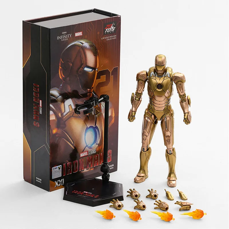 ZD Toys Iron Man Action Figure Iron Patriot MK1-7 MK17 MK33 MK85 MK30 War Machine Legends Avengers Tony Stark Collect Toy Gift