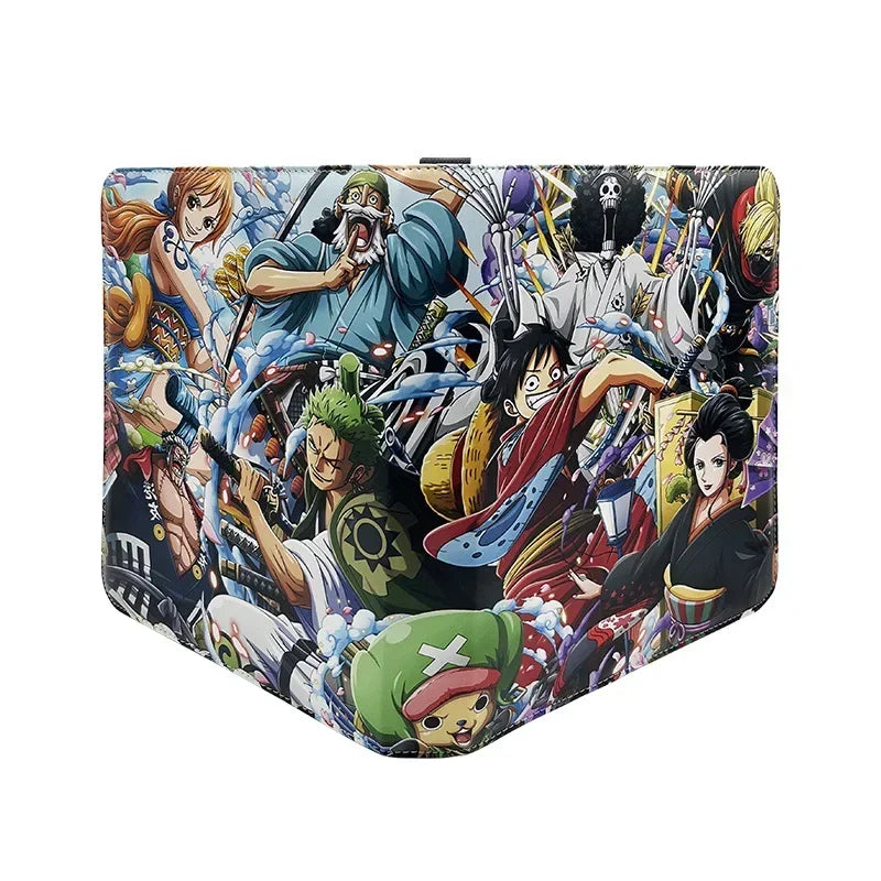 540Pcs 9 Pocket Anime One Piece Luffy Zoro Cards Book zipper PU leather Cards Binder Display Game Collection Card Kids Toy Gift