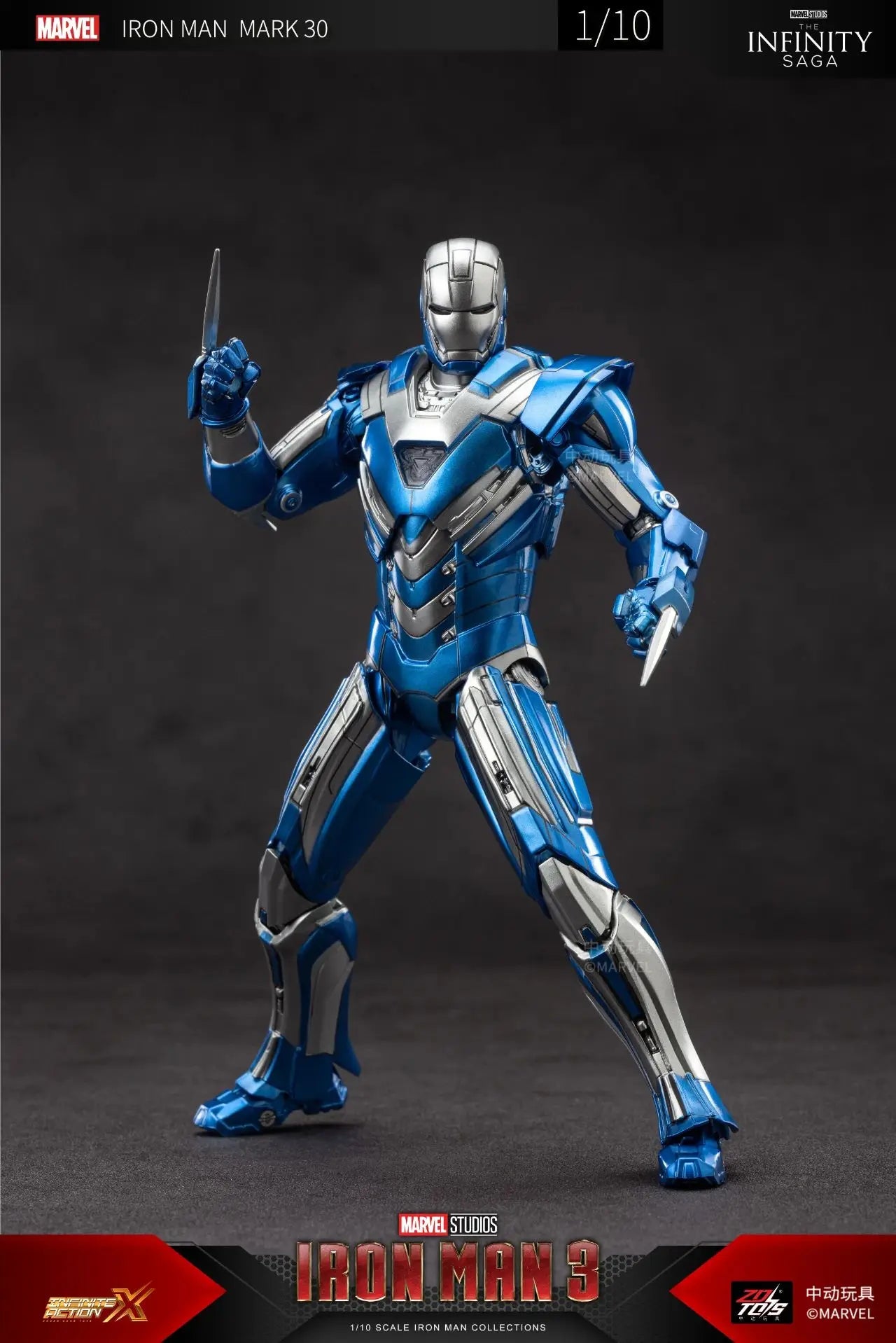 ZD Toys Iron Man Action Figure Mark 35 Red Snapper Iron Man MK 24 MK 22 MK 47 Tony Stark Ironman Figure Action Collect Toy Gift