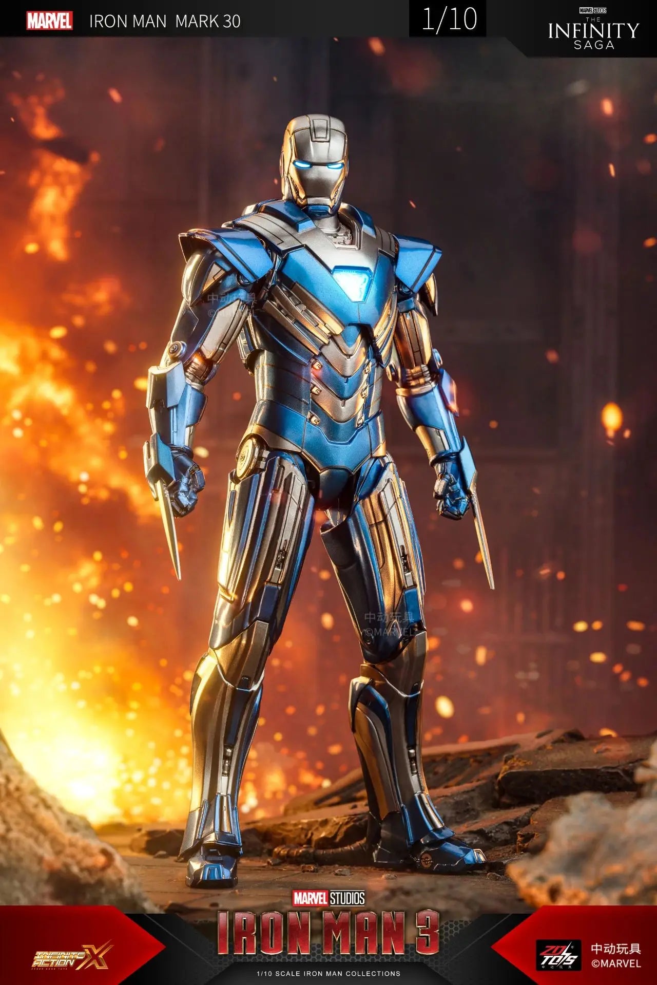 ZD Toys Iron Man Action Figure Mark 35 Red Snapper Iron Man MK 24 MK 22 MK 47 Tony Stark Ironman Figure Action Collect Toy Gift