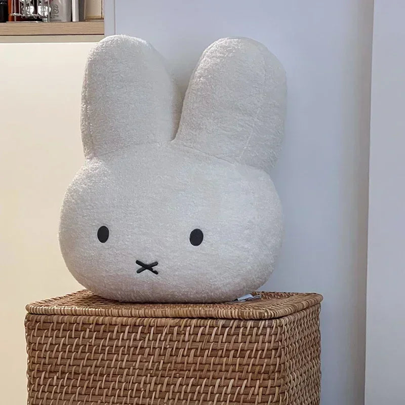 Miffy New Kawaii Plush Pillow Cute Miffy Sweet Doll Toy Creative Room Decoration Cartoon Ornaments Sofa Pillow Birthday Gift