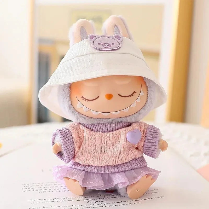 Mini Doll'S Clothes Outfit Accessories For Korea Kpop Exo 15-17cm Labubu V1 V2 Baseball jersey pants shoes camera Clothing Gift