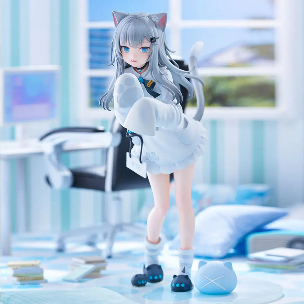 22CM Anime Nachoneko Figure Stand Animation Model Toys Gifts Collection Desktop Decoration PVC kawayi Girl Action Figures Pvc