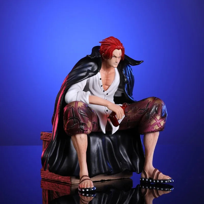 17cm One Piece Shanks Anime Figures Film Red Yonko Red Hair Shanks Action Figure PVC Statue Figurine Model Decoration Doll Toys