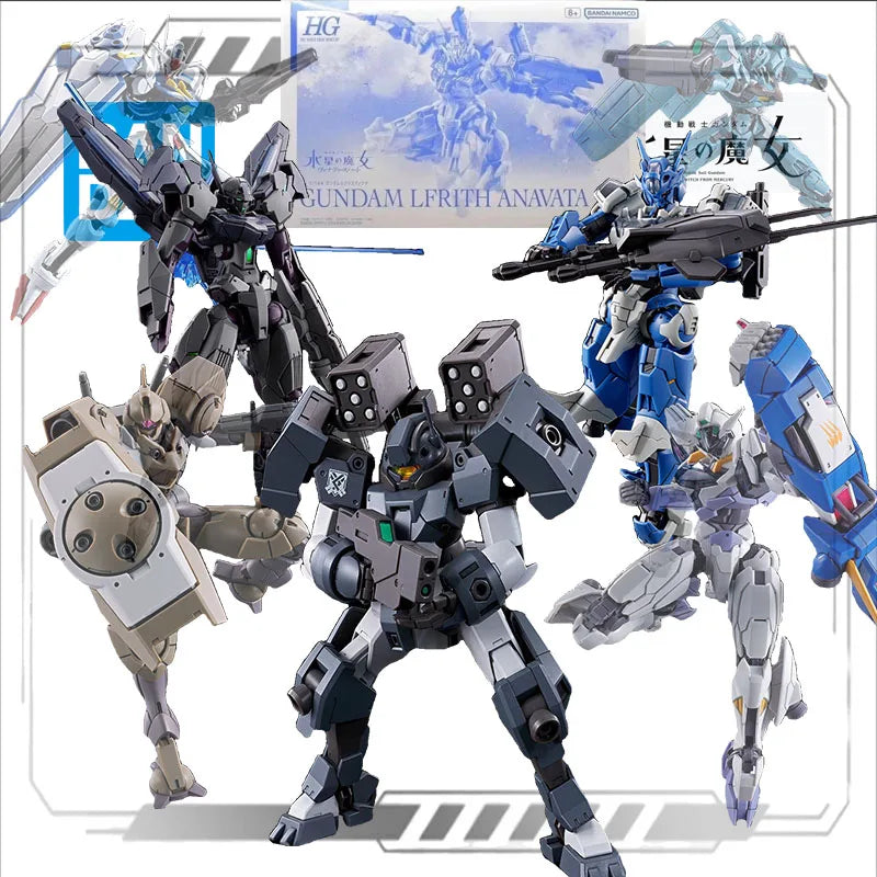 Bandai Original MODEL KIT GUNDAM HG PB 1/144  AERIAL LFRITH HEINGRA Anime Action Figure Assembly Model Toys Gifts for Boys