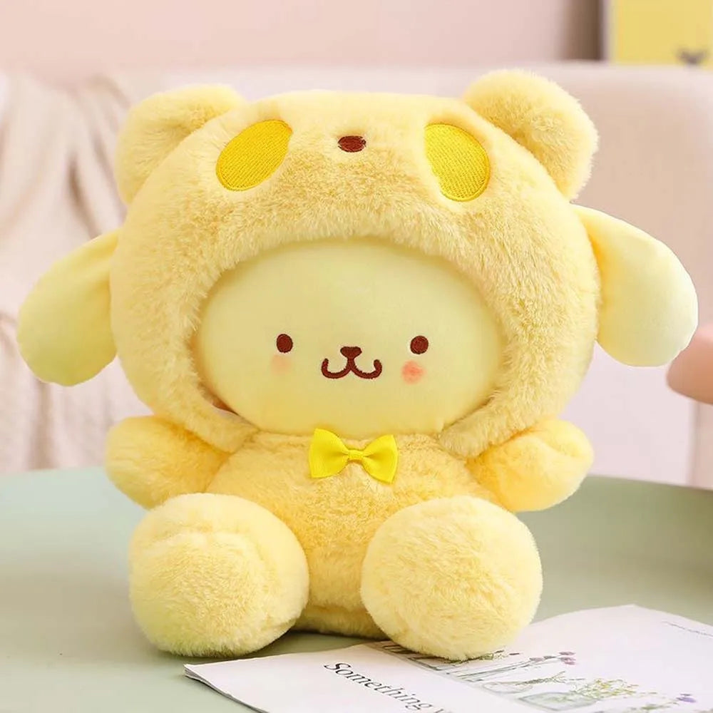 25Cm Kawaii Sanrio Plush Doll Toy Cute Hello Kitty Cinnamoroll My Melody Kuromi Pochacco Lovely Anime peluche Toys Gift For Kids