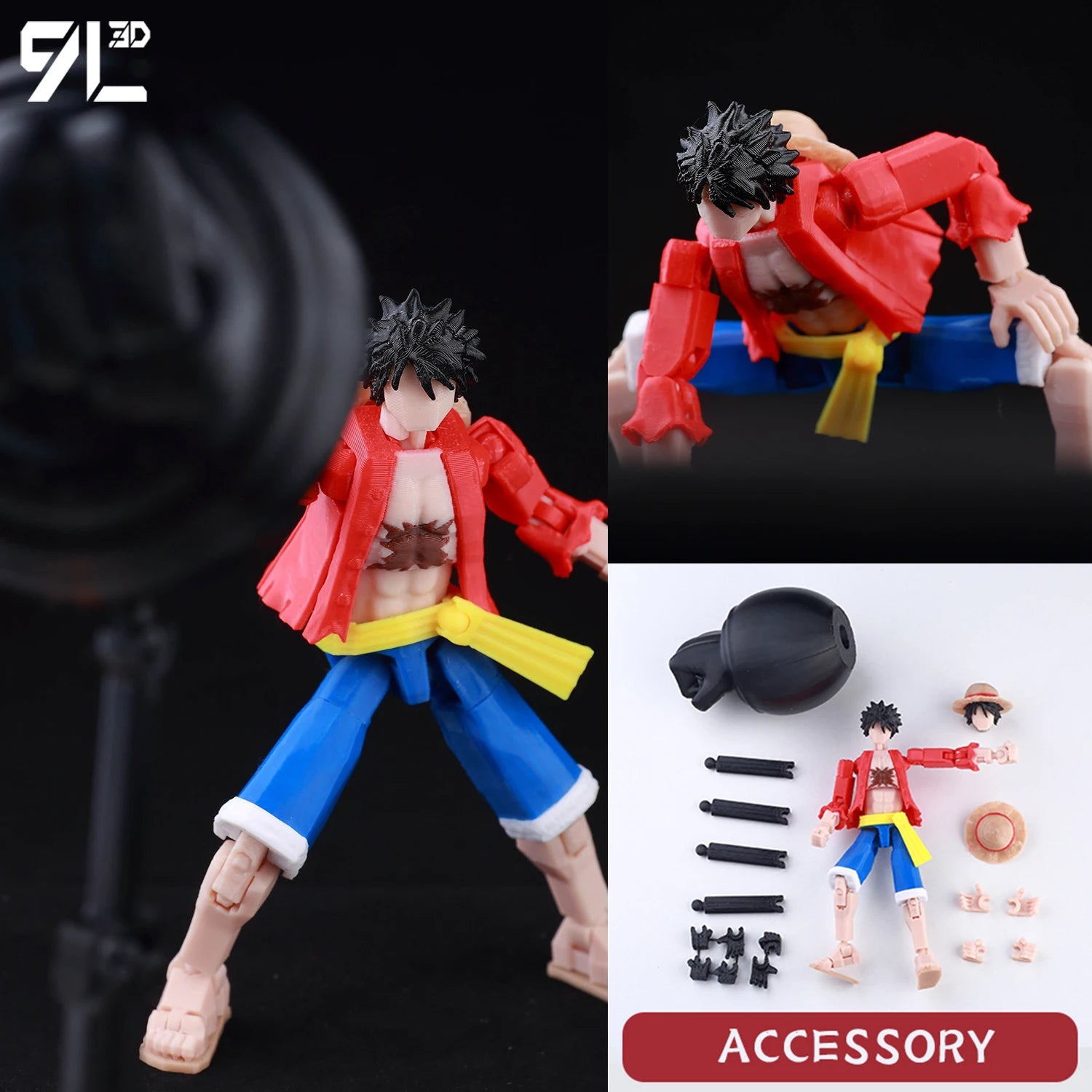 VIP-Dropshipping 9L3D Printed Anime Characters Lucky Dummy 13 Action Figures Multi-Jointed Movable Shapeshift Mannequin Toys