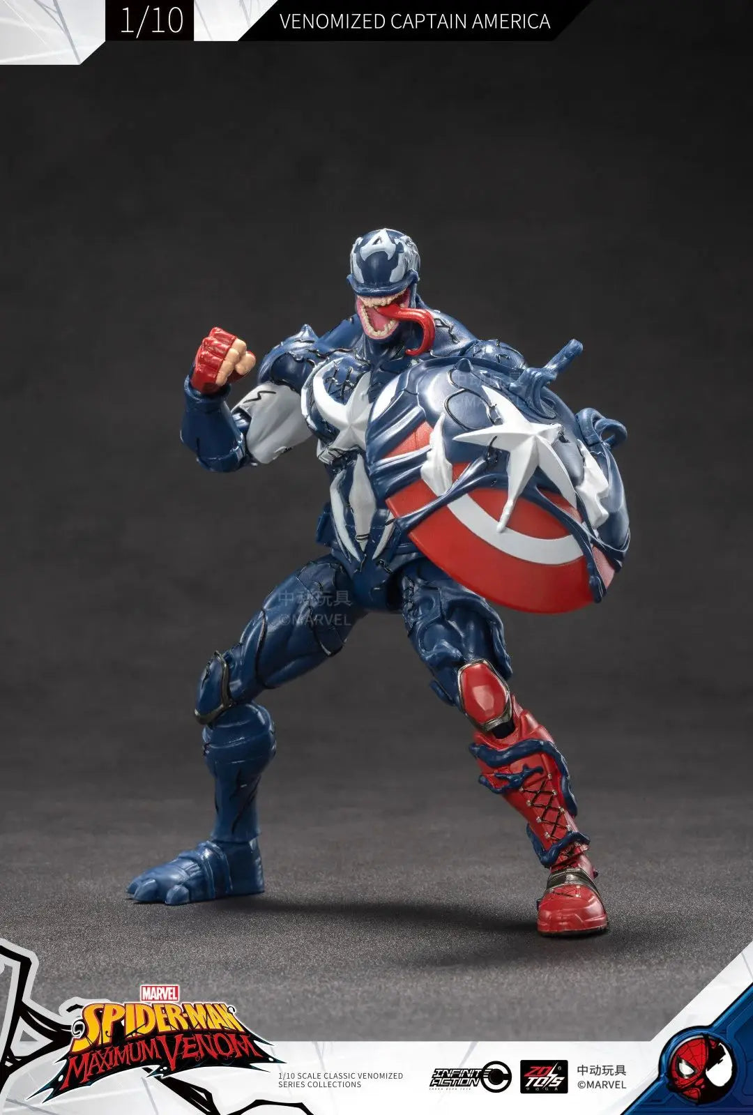 ZD Original Venom Parasitic Iron Man Thanos Symbiote Captain America Black Panther 1/10 Marvel legends Action Figure Anime Toy