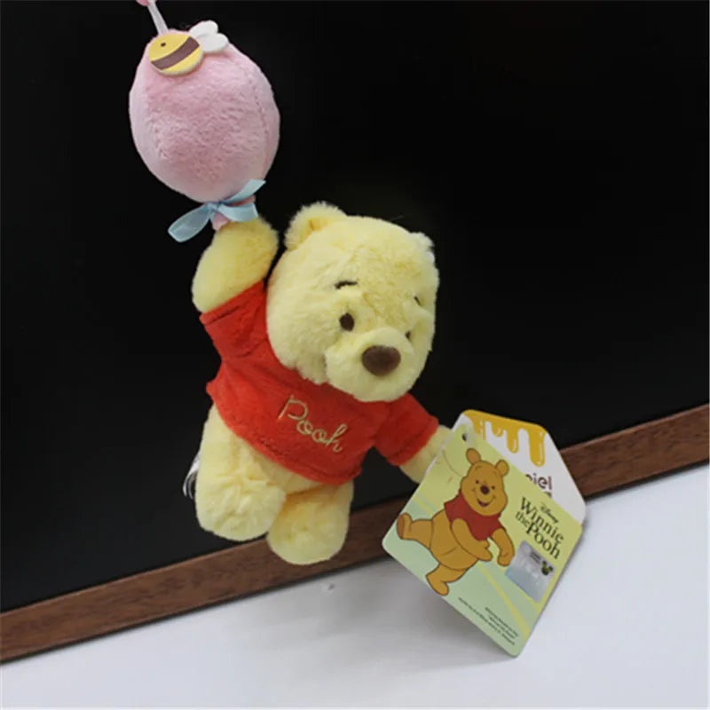 Disney 13cm winnie the pooh the cute  Pooh Bear Plushies Stuffed Movie Anime Bag Pendant Key Chain toys cute animal toys