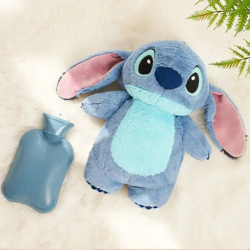 Disney Stitch Angel Lotso Plush Hand Warm Bottle Hot Water Bottles Portable Warm Hand Bag Hand Warmer Holiday Gift For Girlfrien