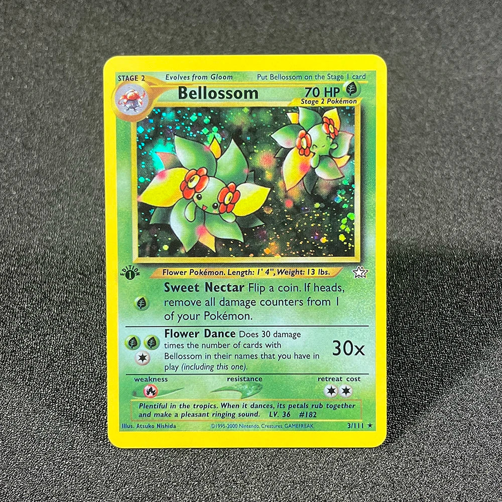 PTCG Foil Cards Lugia Espeon Politoed Alakazam Mewtwo Kingdra Zapdos Raichu 1996 1st Edition Game Collection PKM Proxy Cards