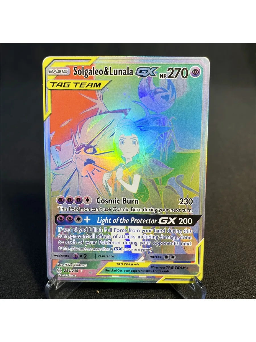 Pokémon Cards Holographic Card Sun & Moon Series Mewtwo Pikachu Paikou Serena Caitlin Collection Cards Toys Gifts Proxy Card