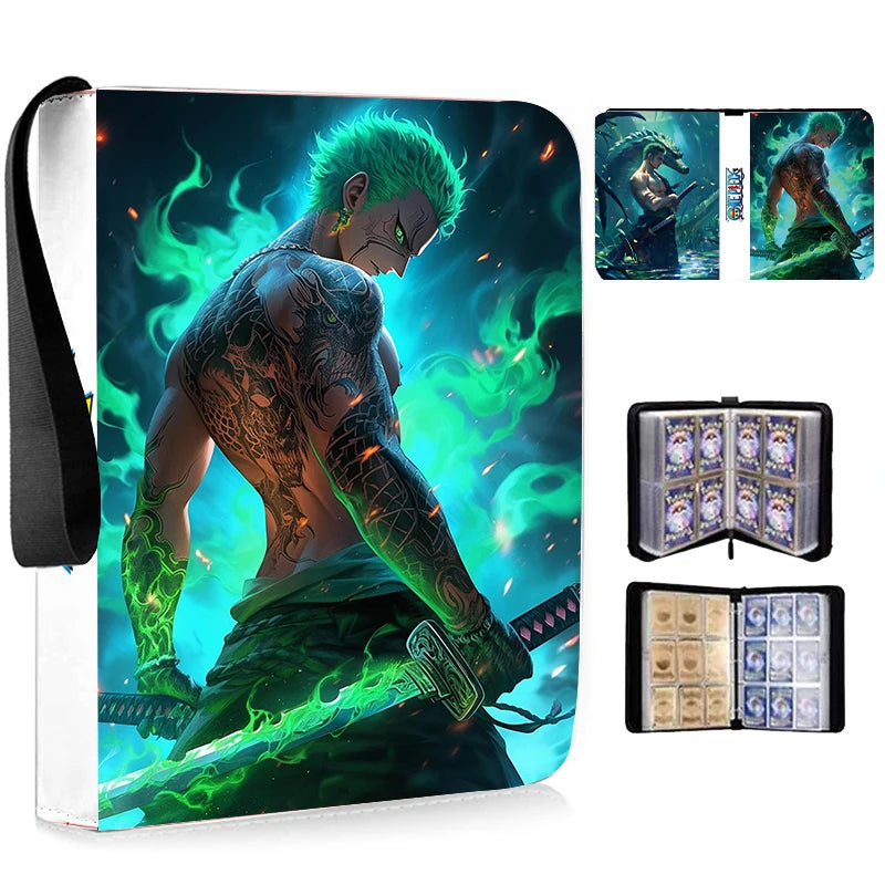Anime 40-900pcs One Piece Luffy Zoro Card Book Pu Super Large Capacity Card Binder Display Game Collection Card Kids Toy Gift