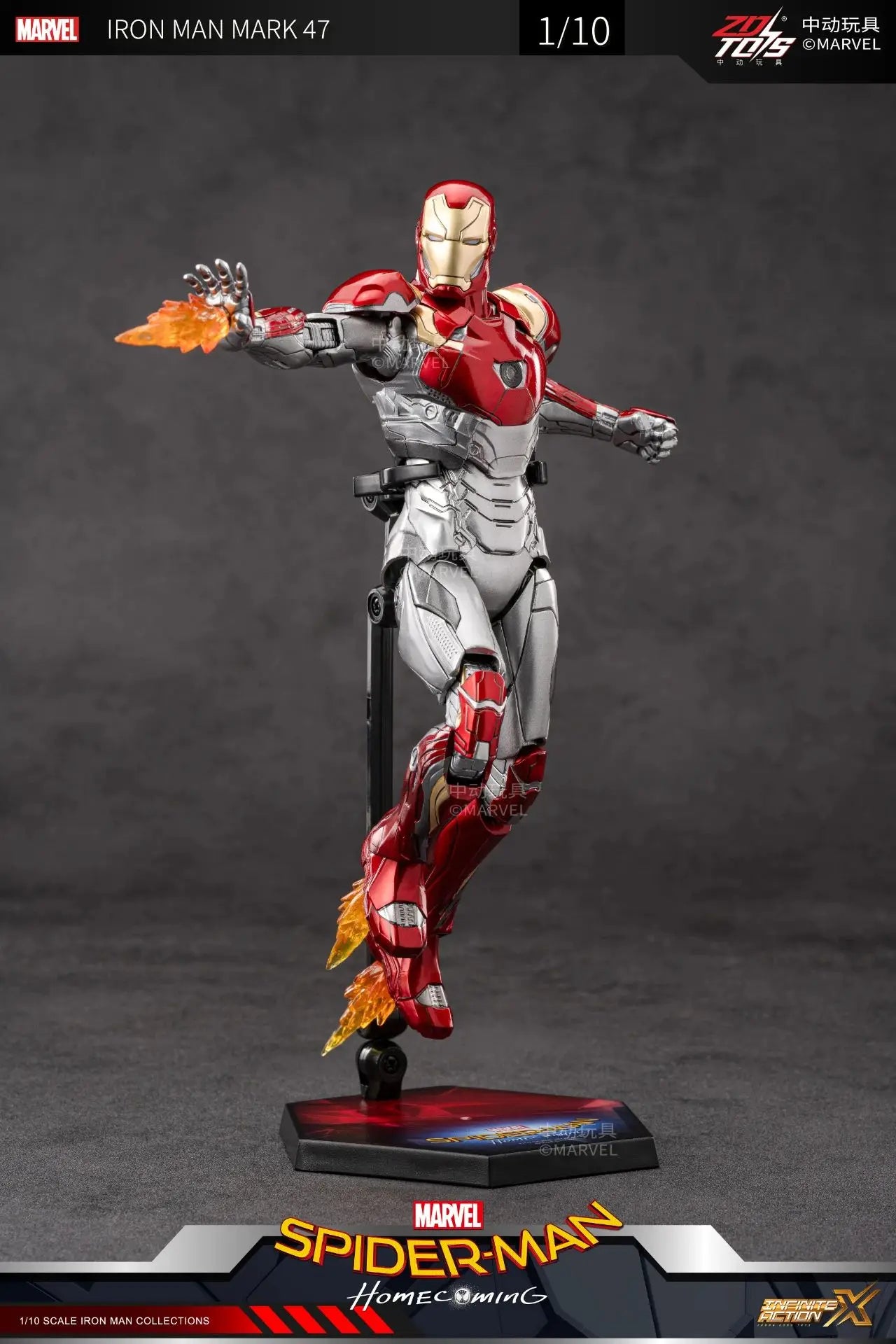 ZD Toys Iron Man Action Figure Mark 35 Red Snapper Iron Man MK 24 MK 22 MK 47 Tony Stark Ironman Figure Action Collect Toy Gift
