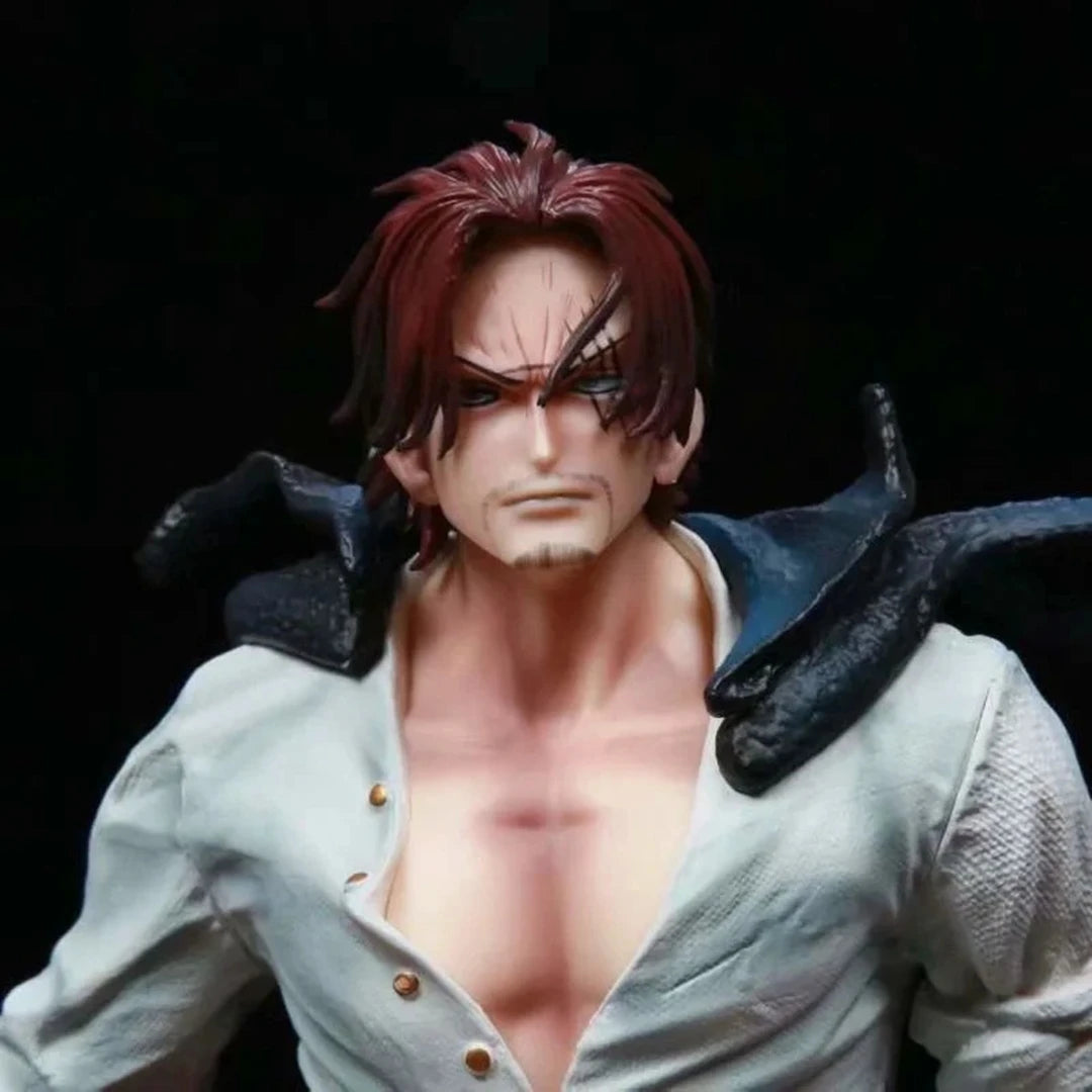 Anime One Piece Four Emperors Red Hair Shanks Battle Ver. GK PVC Action Figure Statue Collectible Model Kids Toys Doll Gifts
