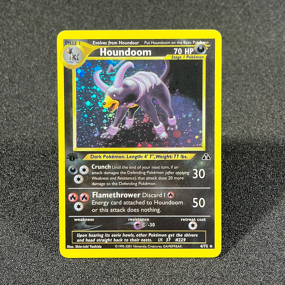 PTCG Foil Cards Lugia Espeon Politoed Alakazam Mewtwo Kingdra Zapdos Raichu 1996 1st Edition Game Collection PKM Proxy Cards