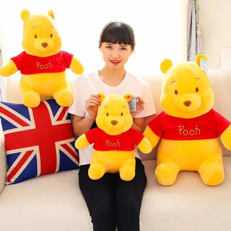 23cm Disney Stuffed Winnie The Pooh Stuffed Plush Toy Cartoon Anime Doll Claw Machine Doll Gift for Girlfriend's Birthday