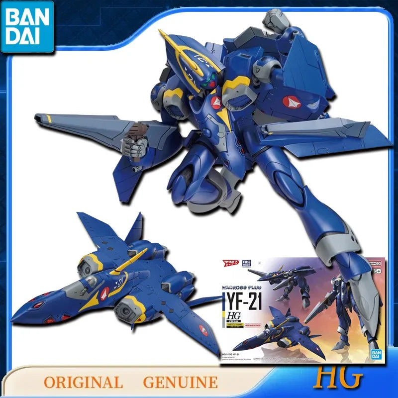 Bandai GUNDAM HG MACROSS PLUS YF-29 YF-21 YF-19 Anime Action Figures Toys Kids Gift Assembly Model Ornaments