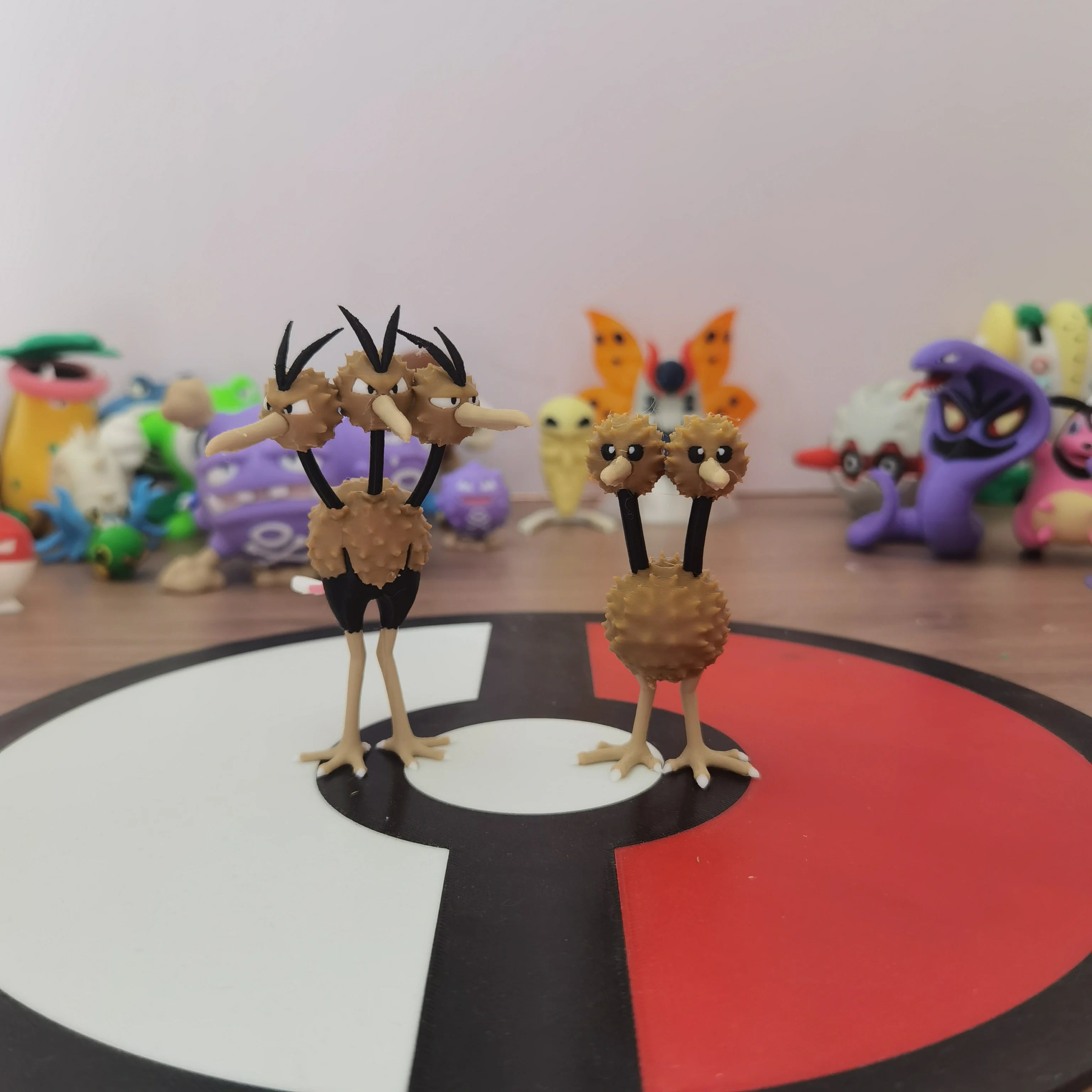 Pokemon Anime Figures Dodrio Doduo Proportion World 1:20 Diy 3d Printing Kawaii Cartoon Character Desktop Model Kids Toys Gifts
