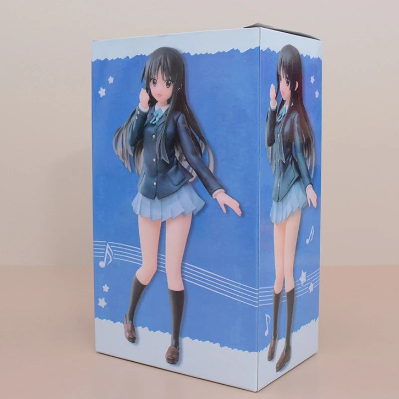 20cm K-On Hirasawa Yui Akiyama Mio Beautiful Girls Anime Figure Model Statue Collection Desktop Decoration Ornament Toys Gifts
