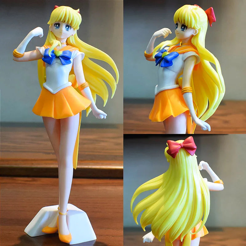 2pcs/lot Anime Sailor Moon Figure Sailor Mars Sailor Mercury Action Figures Hand Made Toy Kawaii Model Ornaments Gift 22cm
