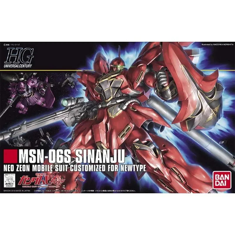 Bandai Gundam Model Kit HGUC Sinanju Efreet Schneid Geara Doga JAGD DOGA Gelgoog Action Figure Gunpla Building Anime Figures Toy