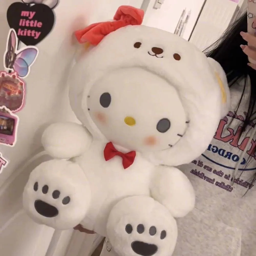25Cm Kawaii Sanrio Plush Doll Toy Cute Hello Kitty Cinnamoroll My Melody Kuromi Pochacco Lovely Anime peluche Toys Gift For Kids