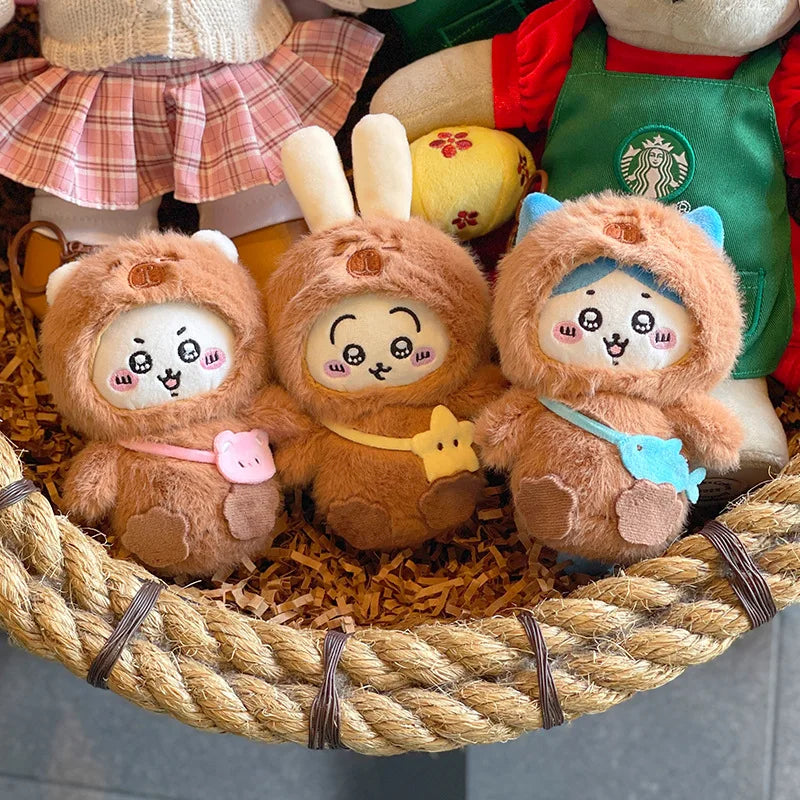 13cm Kawaii Chiikawa Hachiware Usagi Cute Plush Backpack Pendant Keychain Doll Toys Children's Gift