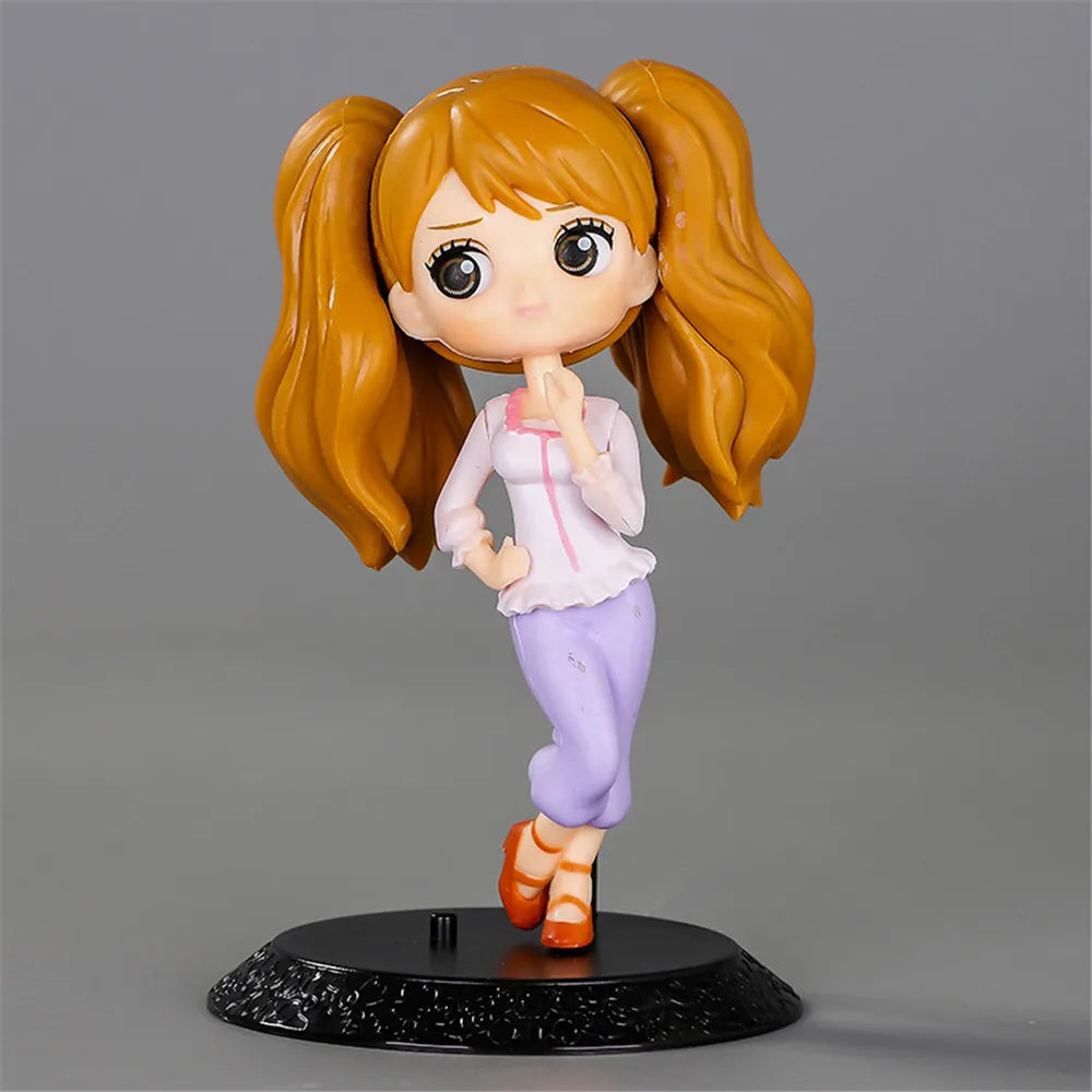 Kawaii Anime One Piece Charlotte Pudding Vinsmoke Reiju Nefeltari Vivi PVC Action Figure Collectible Model Kids Toys Doll Gifts