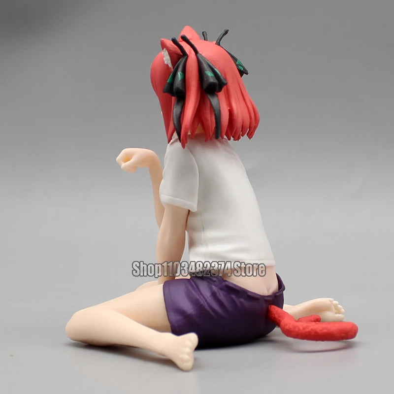 10cm Yotsuba Anime Cute Nakano Nino Figurine The Quintessential Quintuplets Figure Cat Nakano Miku Figure PVC Collection Toys