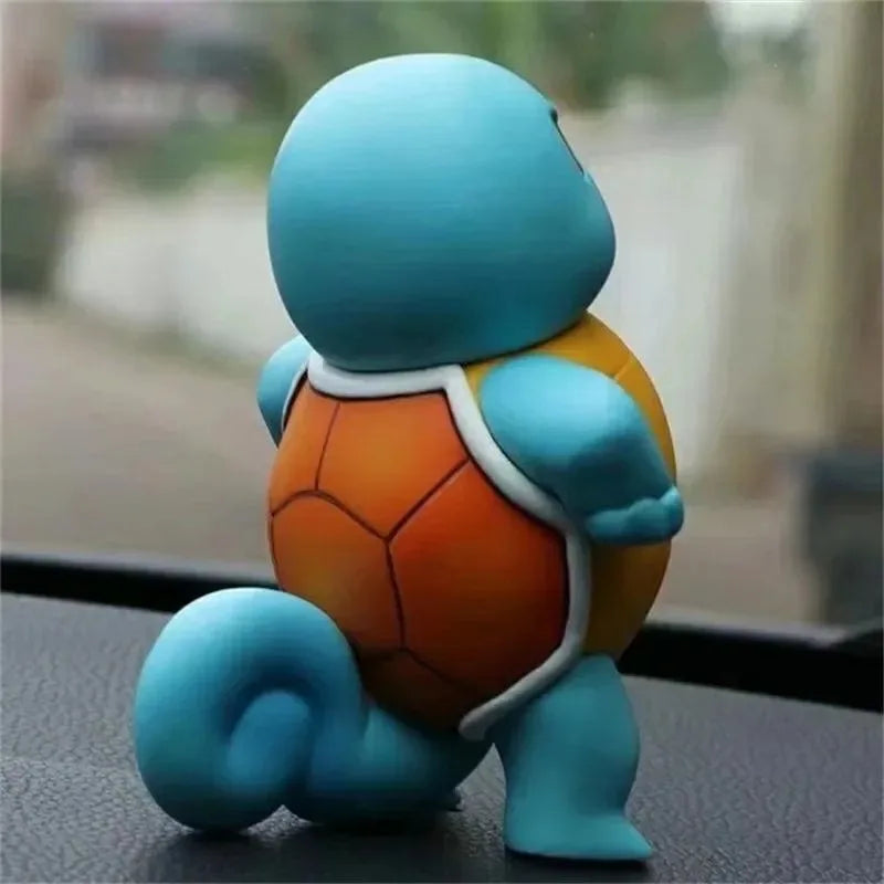 Pikachu Cartoon Anime Peripheral Squirtle Cute Car Computer Machine Box Decoration Model Fans Collect Gifts Toys