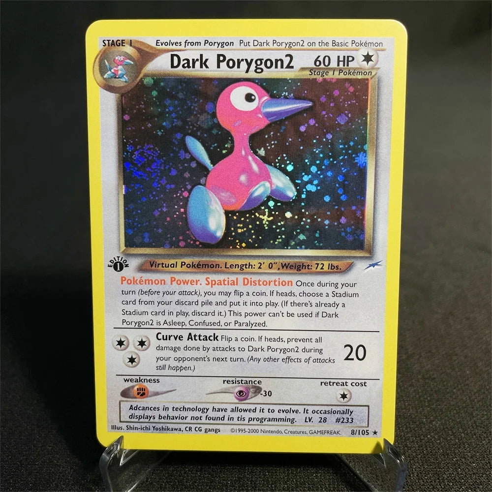 Pokémon Cards Foil Flash Card Neo Destiny Series Celebi Dark Donphan Light Flareon Collection Cards Model Toy Gifts Proxy Card