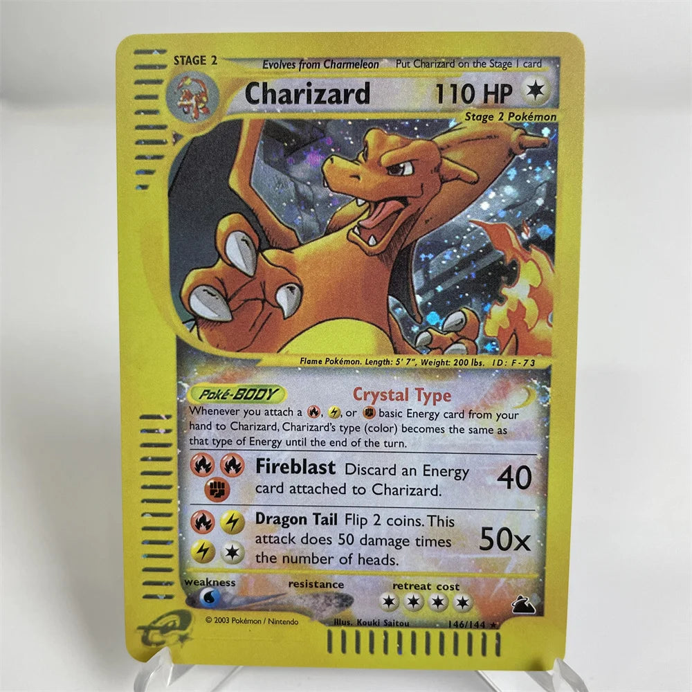 Holographic PKM Collection Cards PTCG Proxy Card Blue Core Paper Card Kids PKM Vaporeon/SnorlaxDragonite/Blastoise