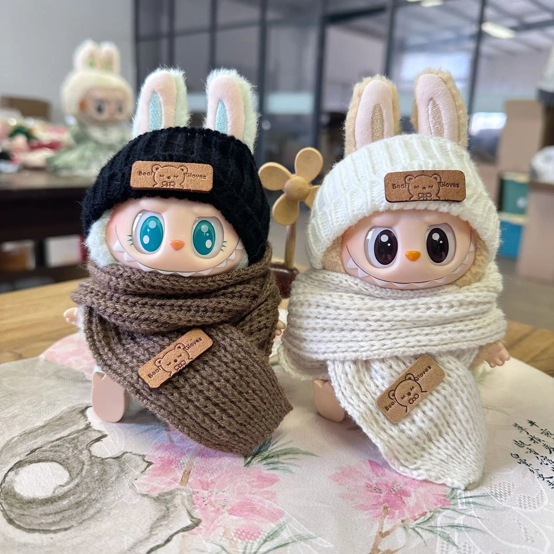 17cm Labubu I II Idol Dolls Scarf Hat Suits Clothing Plush Doll'S Clothes Outfit Accessories For Korea Kpop Exo Sitting Party
